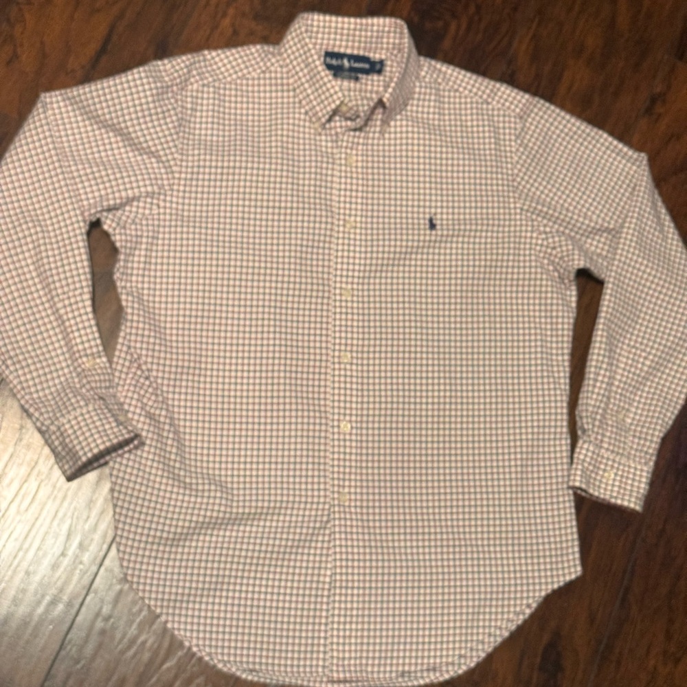 Polo Ralph Lauren Shirt Classic Fit Button‎ Down Mens Large Plaid Pony